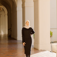 Saima Cowl Neck Knit - Black