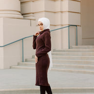 Saima Cowl Neck Knit - Mahogany