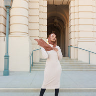 Ayesha Cowl Neck Knit - Wheat