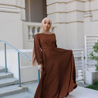 Imani Wrap Maxi Dress - Chocolate