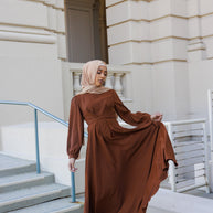 Imani Wrap Maxi Dress - Chocolate