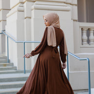 Imani Wrap Maxi Dress - Chocolate
