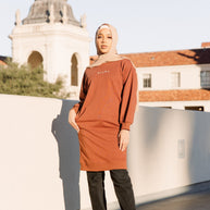 NISWA Midi Sweatshirt - Chocolate Brown