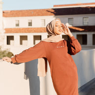 NISWA Midi Sweatshirt - Chocolate Brown