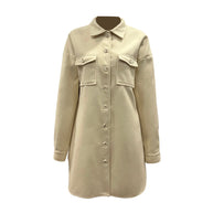 Aziza Button Down Shacket - Vanilla