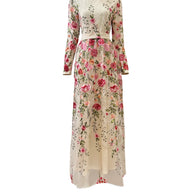 Mini Marseille Embroidered Maxi Gown