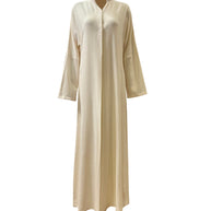 Shifah Flowy Abaya Dress - Beige
