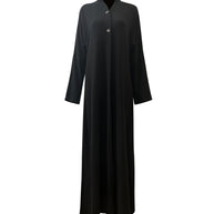 Shifah Flowy Abaya Dress - Black