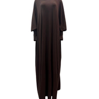 Madinah Smocked Sleeve Batwing Abaya - Cocoa