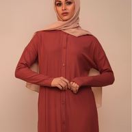 Batwing Knit Dress - Terracotta