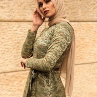 Amber Lace Maxi Gown - Enchanted Evergreen