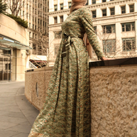 Amber Lace Maxi Gown - Enchanted Evergreen