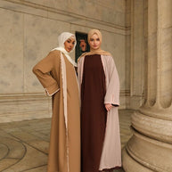 Alwan Reversible Kimono Abaya - Caramel Creme