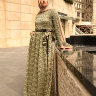 Amber Lace Maxi Gown - Enchanted Evergreen