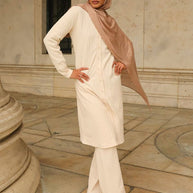 Luna Textured Ridge Knit Two-Piece Set - Vanilla