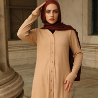 Tamara Knit Two Piece Matching Set - Almond