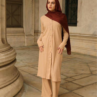 Tamara Knit Two Piece Matching Set - Almond