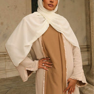 Alwan Reversible Kimono Abaya - Caramel Creme