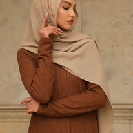 Luna Textured Ridge Knit Two-Piece Set - Espresso