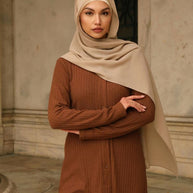 Luna Textured Ridge Knit Two-Piece Set - Espresso