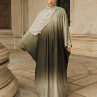 Hilwah Ombre Kaftan Kimono - Forest Mist