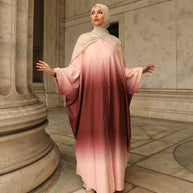 Hilwah Ombre Kaftan Kimono - Rose Dusk