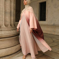 Hilwah Ombre Kaftan Kimono - Rose Dusk