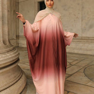 Hilwah Ombre Kaftan Kimono - Rose Dusk