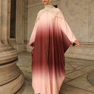 Hilwah Ombre Kaftan Kimono - Rose Dusk