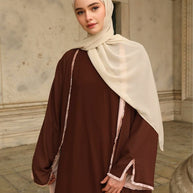 Alwan Reversible Kimono Abaya - Rosewood Blush