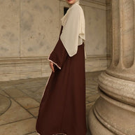 Alwan Reversible Kimono Abaya - Rosewood Blush