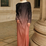 Ghuroob Ombre Maxi Dress - Sunset Blush