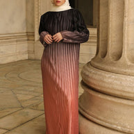 Ghuroob Ombre Maxi Dress - Sunset Blush