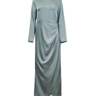 Adrianna Ruched Maxi Dress - Sky