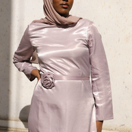 Amara Satin Dress - Lilac