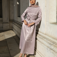 Amara Satin Dress - Lilac