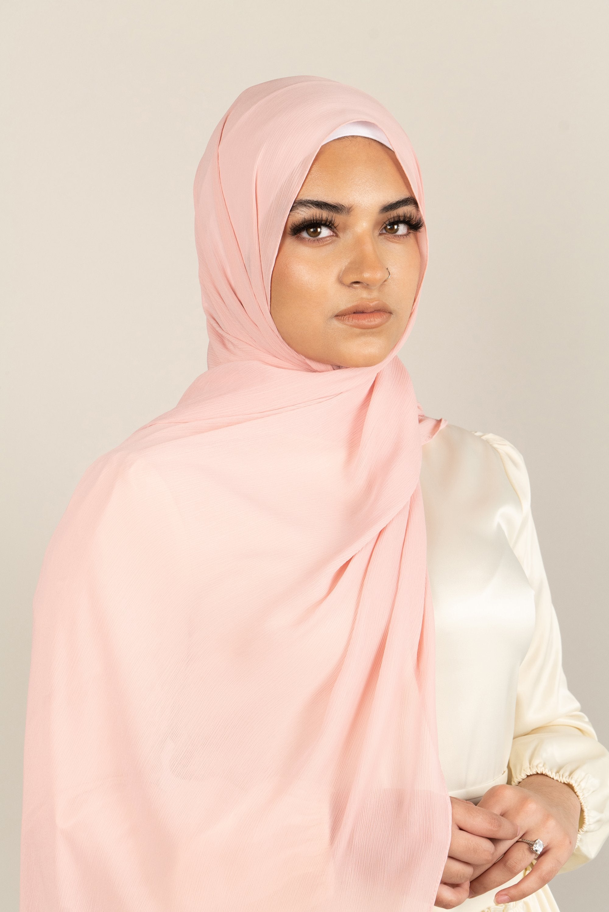 BABY PINK Crepe Chiffon