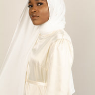 BRILLIANT WHITE Crepe Chiffon