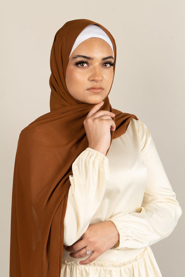 BURNT SIERRA Crepe Chiffon