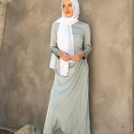 Adrianna Ruched Maxi Dress - Sky