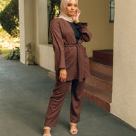 Marwa Two Piece Matching Set - Chocolate
