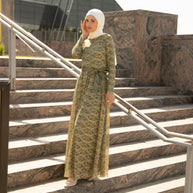 Amber Lace Maxi Gown - Enchanted Evergreen