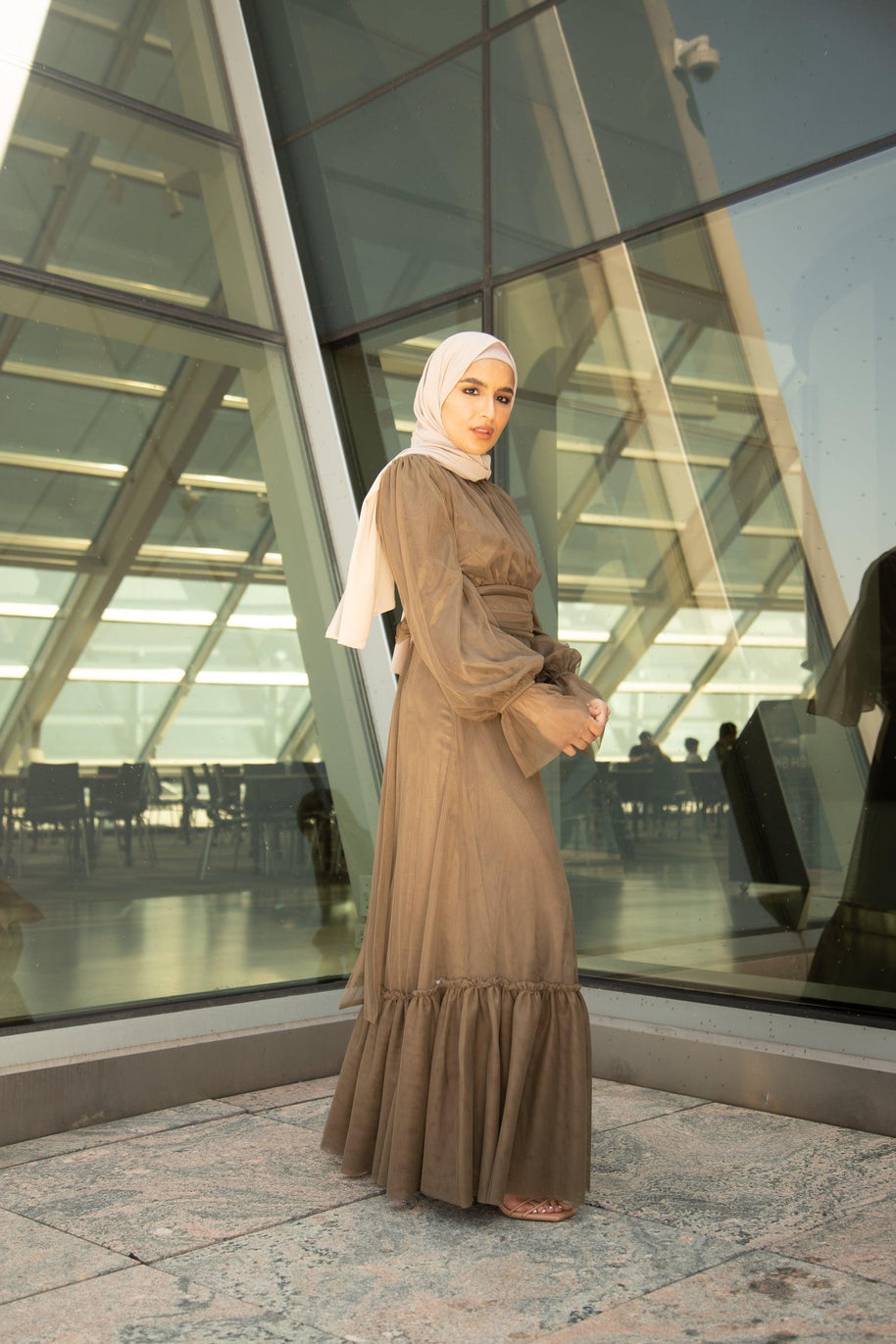 Shireen Maxi Gown - Chocolate