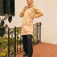 Niswa Zip-Up Hoodie - Coffee