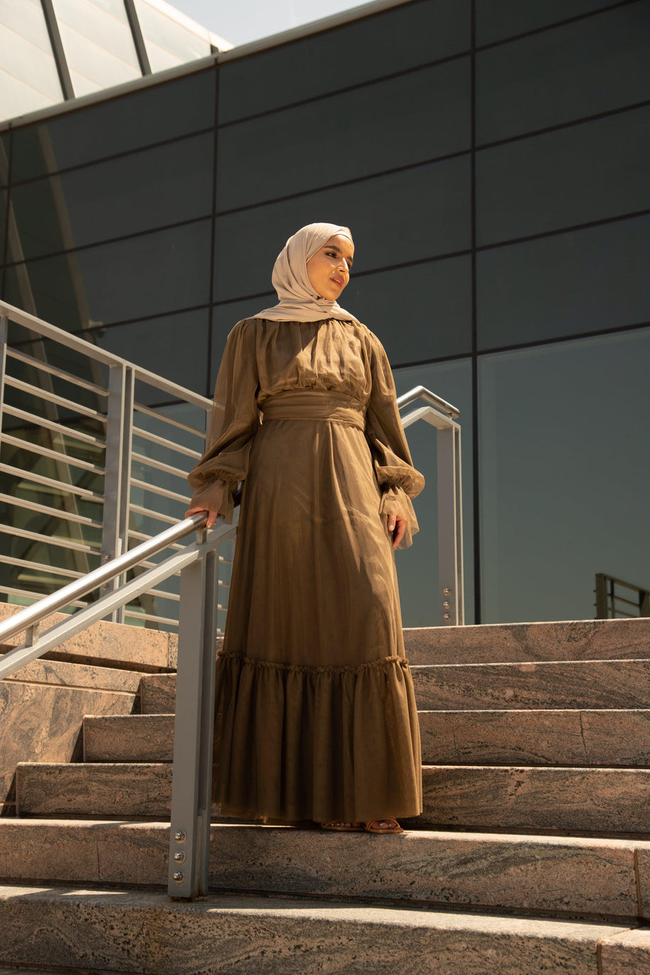 Shireen Maxi Gown - Chocolate