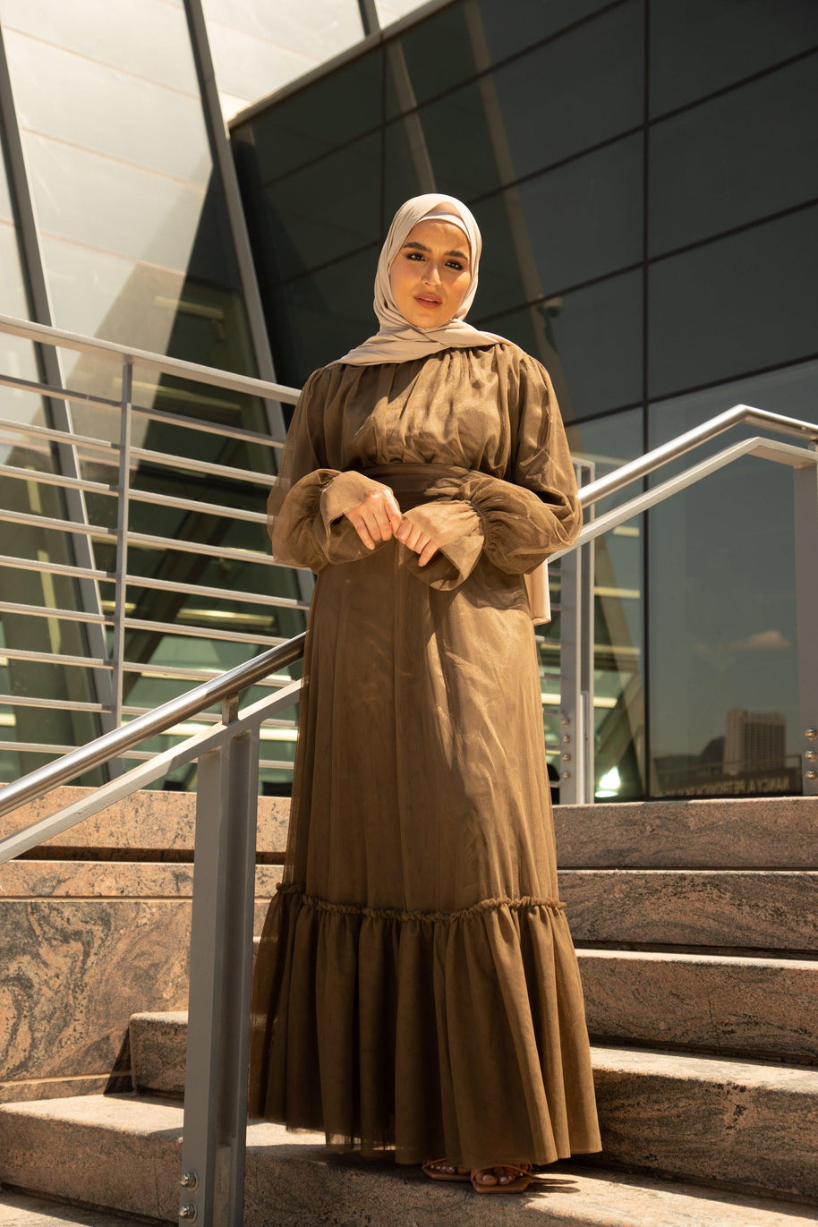 Shireen Maxi Gown - Chocolate