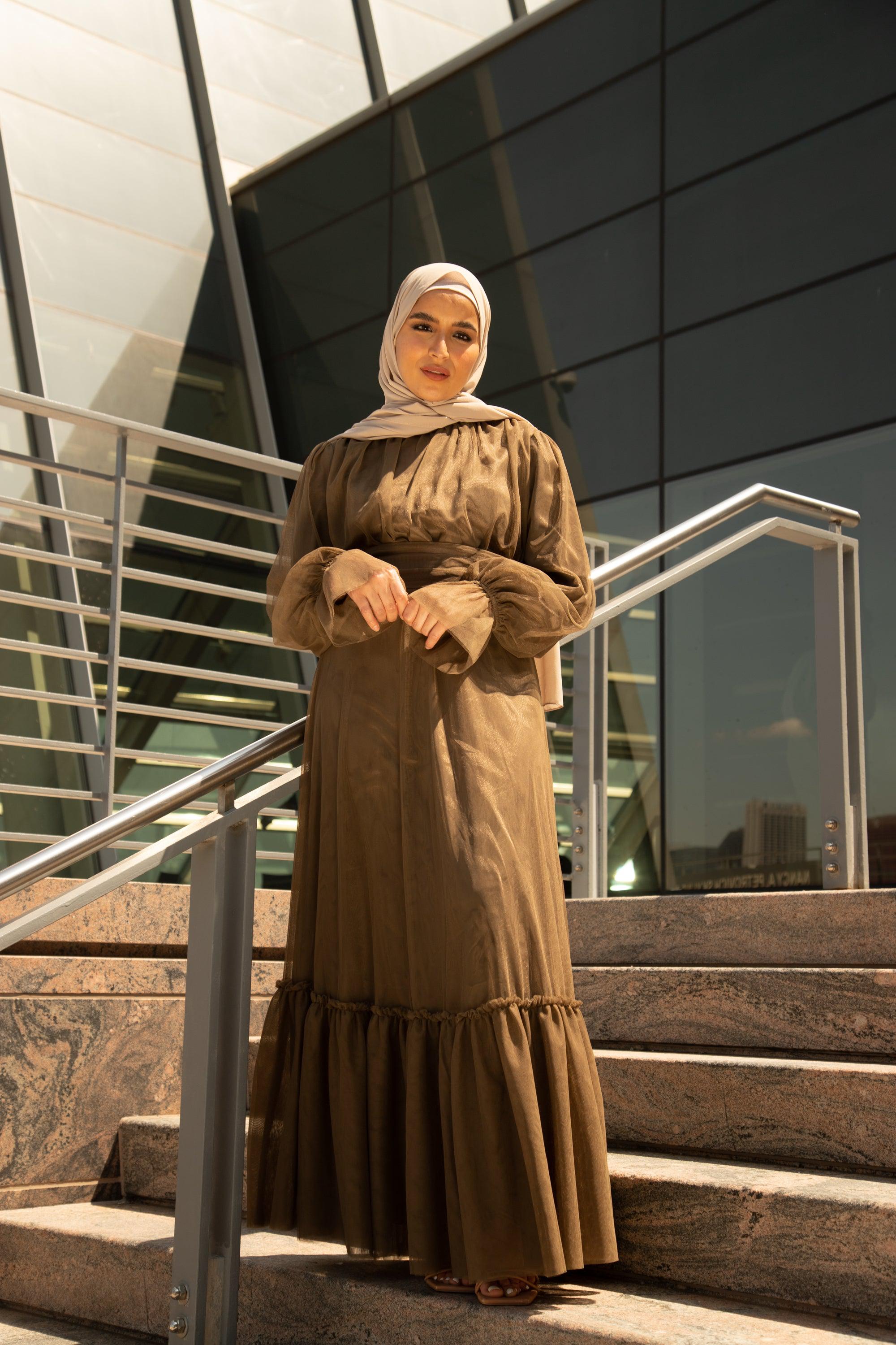 Shireen Maxi Gown - Chocolate