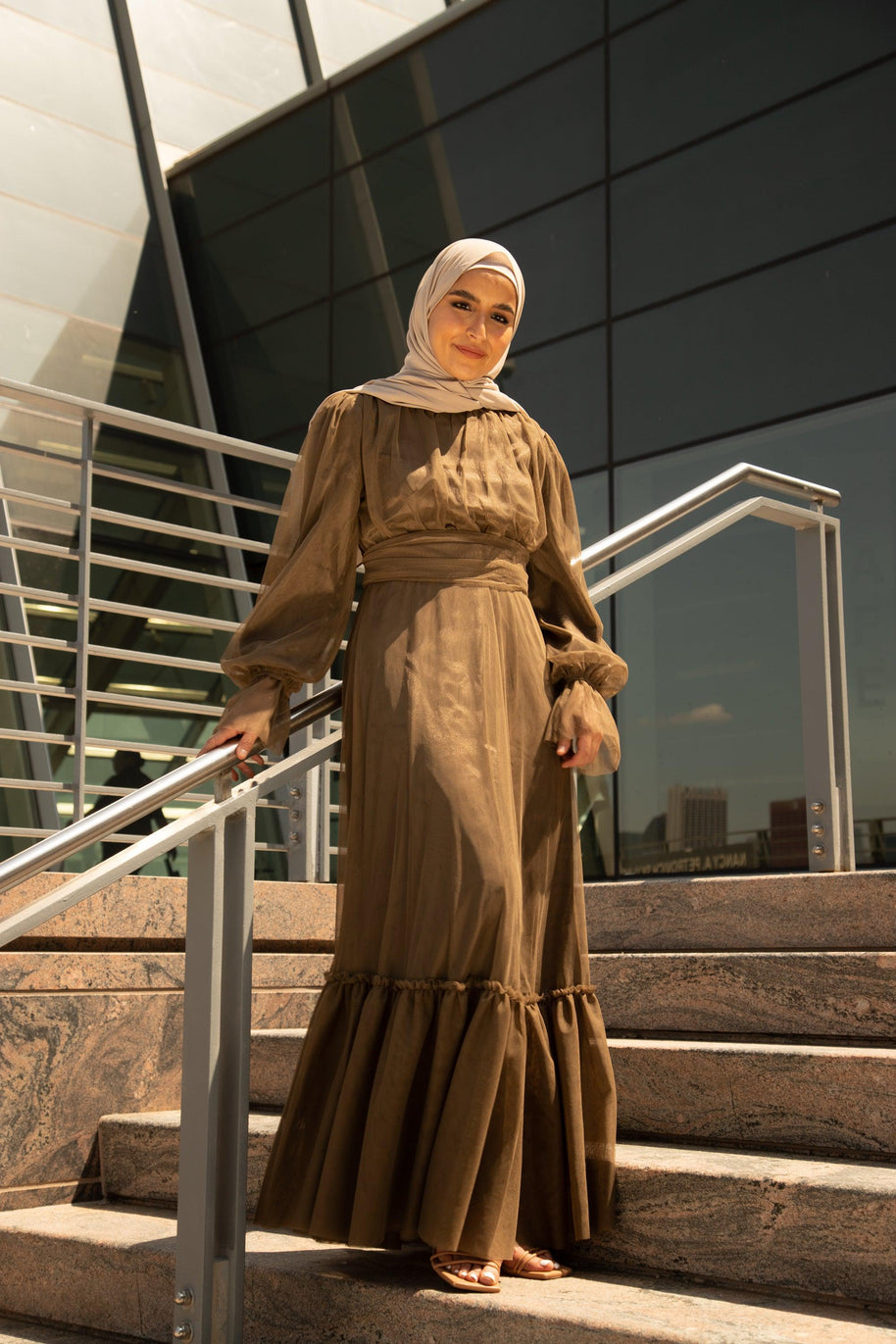 Shireen Maxi Gown - Chocolate