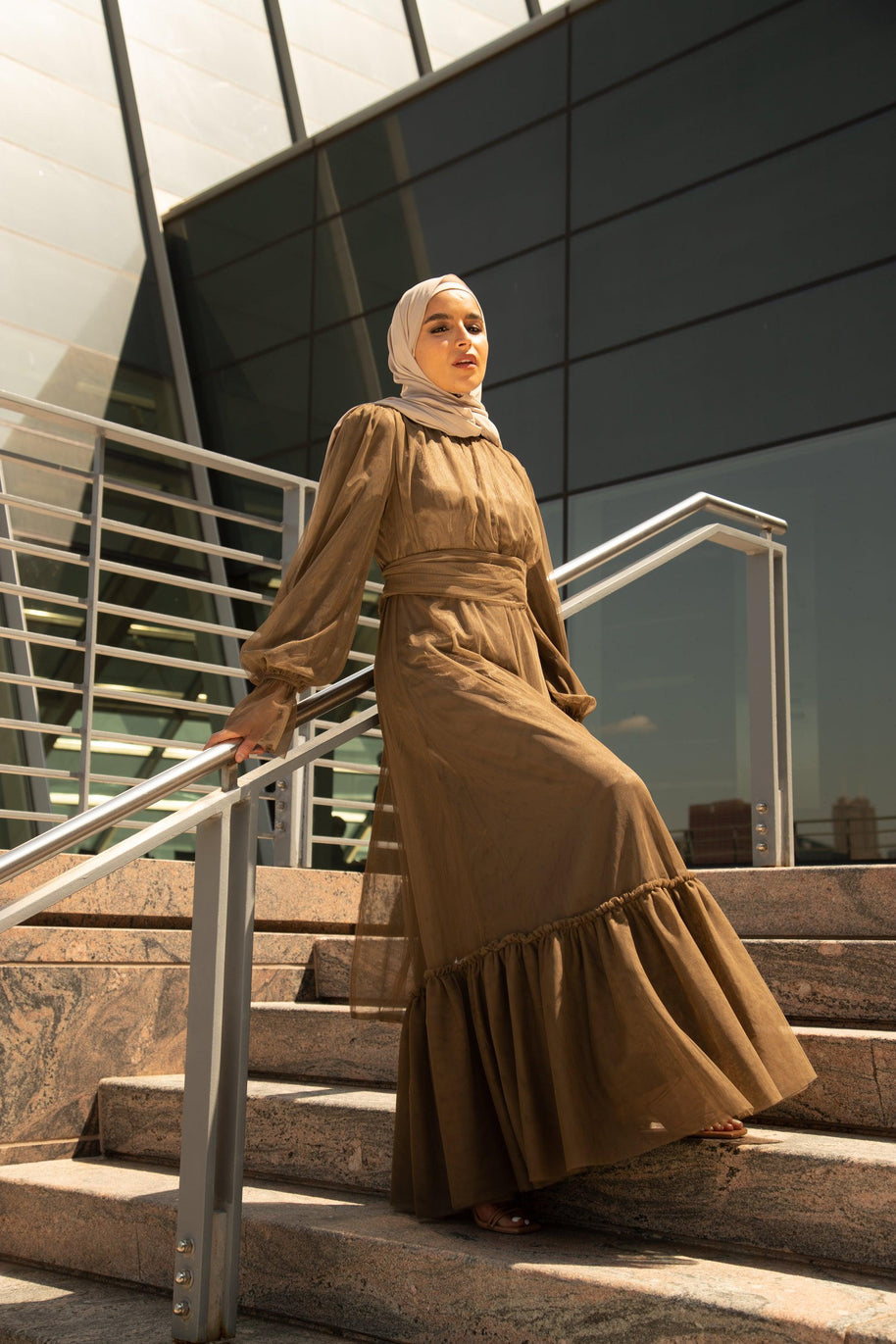 Shireen Maxi Gown - Chocolate