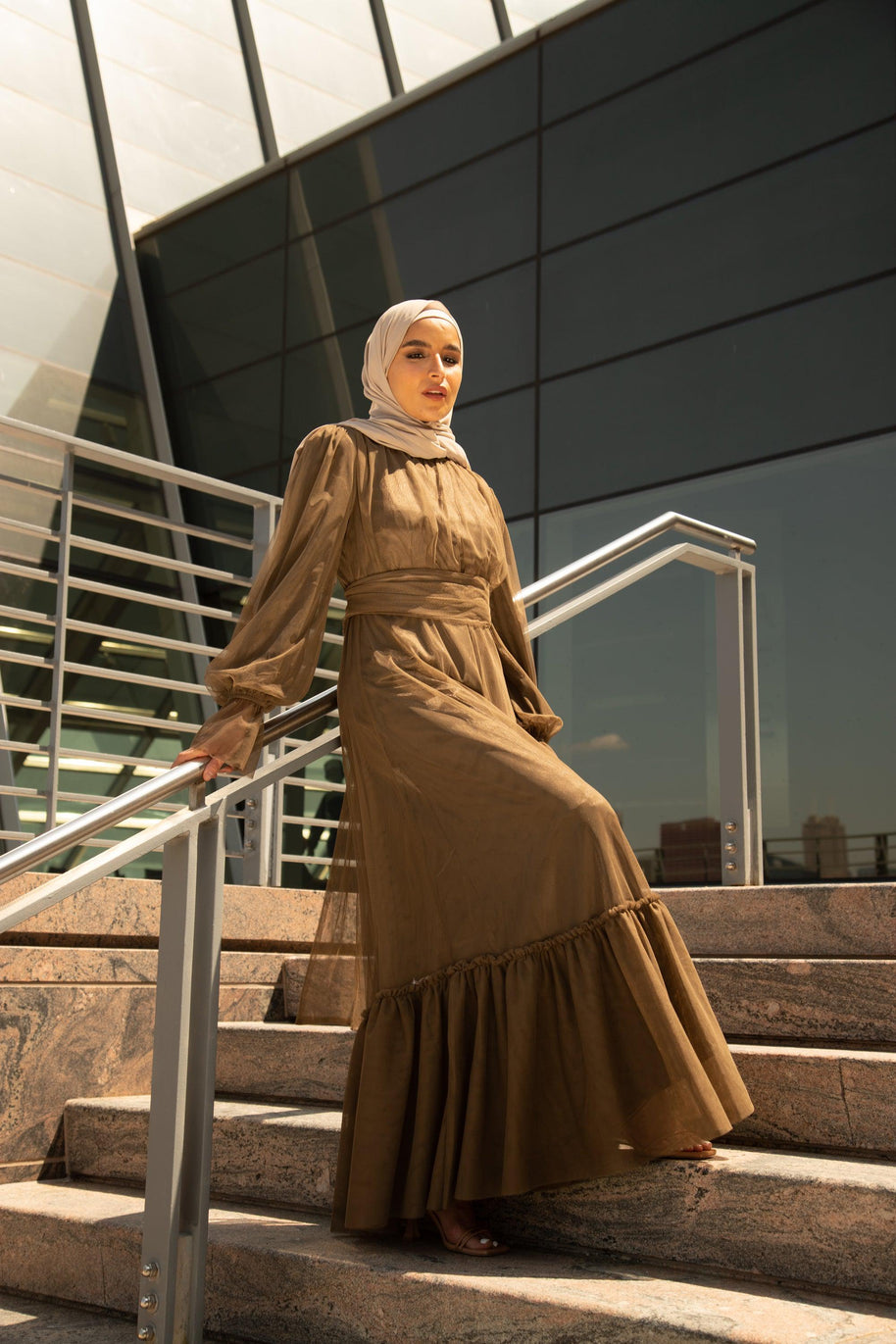 Shireen Maxi Gown - Chocolate